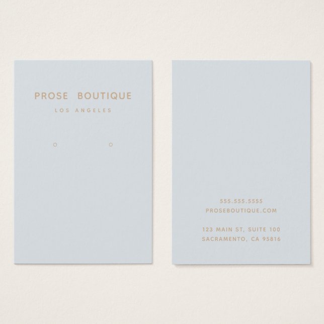 Carte d'affichage simple à oreille parisienne (Devant & derrière)