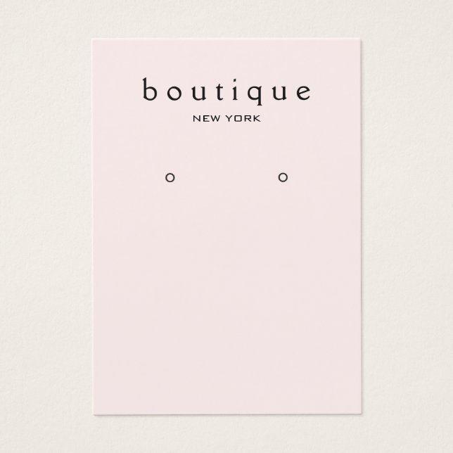 Carte d'affichage simple à oreille rose (Devant)