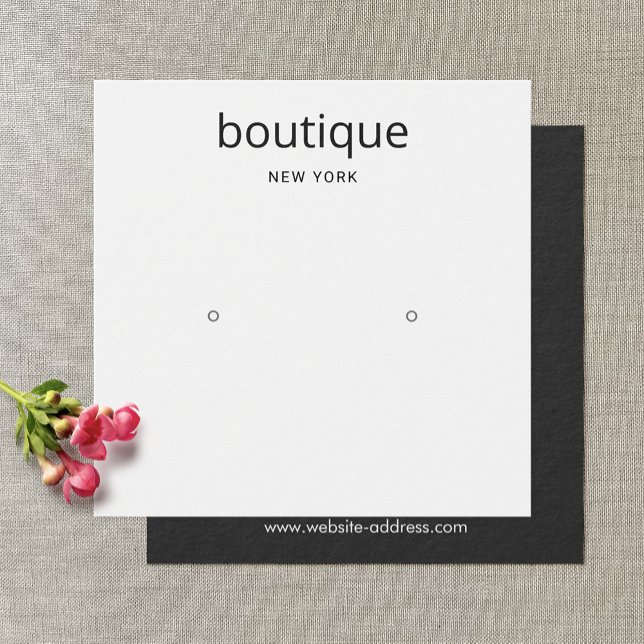 Carte d'affichage simple blanc moderne à oreille (Créateur téléchargé)