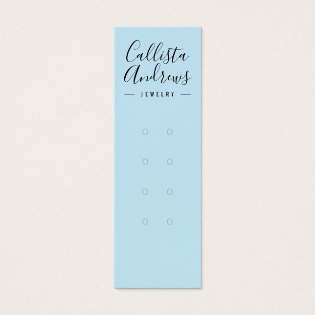 Carte d'affichage simple bleu noir à oreille multi (Devant)