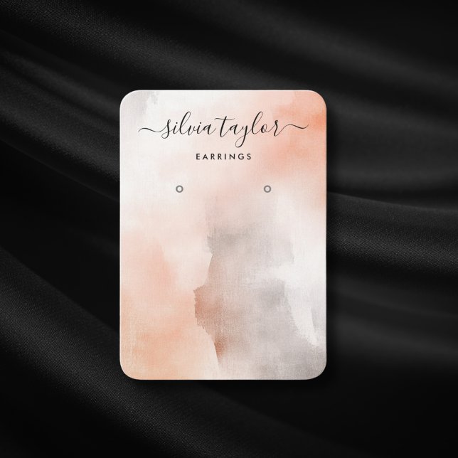 Carte d'affichage simple calligraphie blush rose o (Créateur téléchargé)