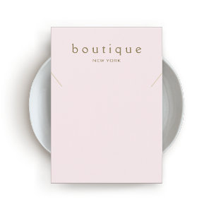 Carte d'affichage simple collier rose