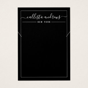 Carte d'affichage simple couleur noire blanche