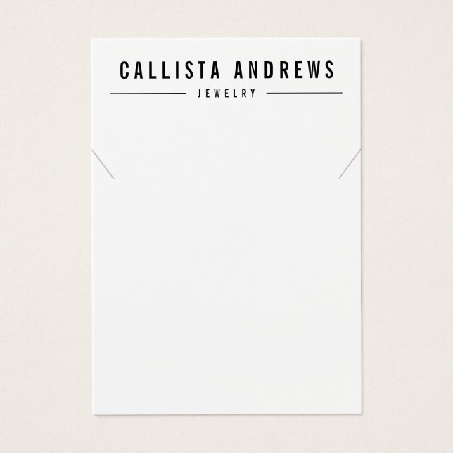 Carte d'affichage simple couleur noire blanche (Devant)