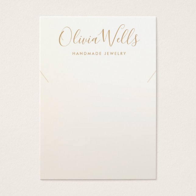 Carte d'affichage simple et moderne Satin Gold Col (Devant)