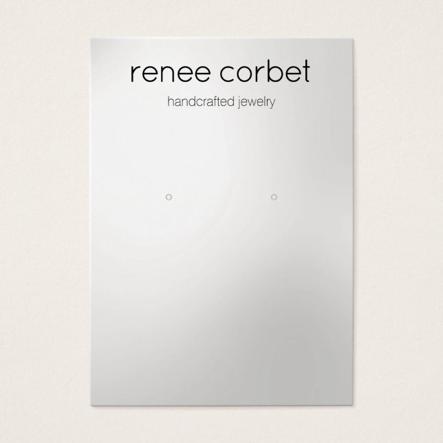 Carte d'affichage simple et moderne Satin Silver (Devant)