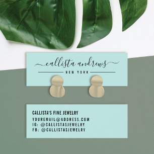 Carte d'affichage simple Mint Black Script