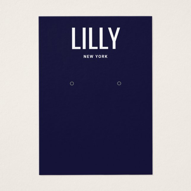 Carte d'affichage simple moderne bleu marine (Devant)