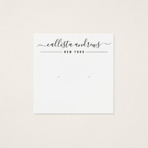 Carte d'affichage simple noir blanc de script d'or