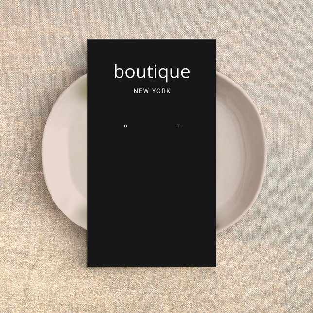 Carte d'affichage simple Noir moderne à longue ore (Créateur téléchargé)