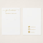 Carte d'affichage simple porte-oreille en or