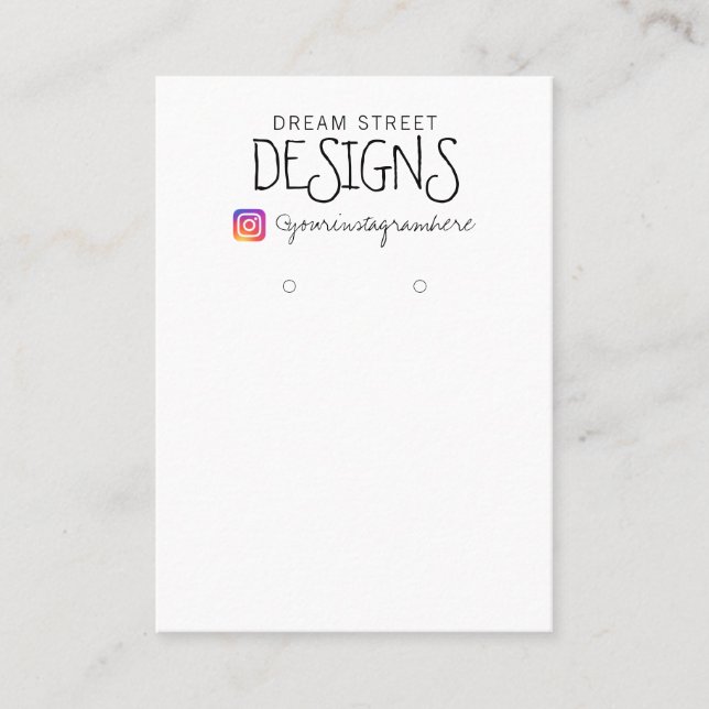 Carte d'affichage simple Vintage d'écoute Instagra (Devant)