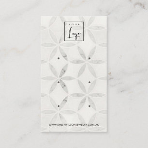 CARTE D'AFFICHAGE SOFT OFF WHITE FLORAL 3 STUD EAR