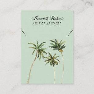Carte d'affichage Tropical Palm Trees Bijoux Colli