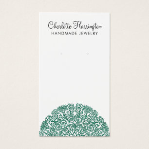 Carte d'affichage verte Mandala oreille bijoux
