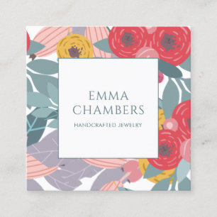 Carte d'affichage Whimsical Boho Peint Floral