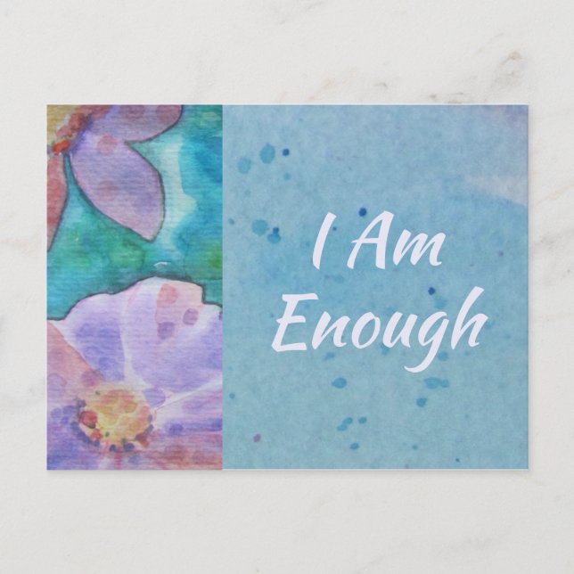 Carte d'affirmation de citation inspirante JE SUIS (Devant)
