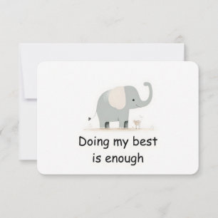 Carte d'affirmation de l'animal de la forêt de l'é