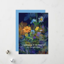 Carte d'affirmation de naissance avec fleurs