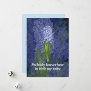 Carte d'affirmation de naissance avec fleurs