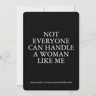 Carte d'affirmation personnalisée pour femme forte