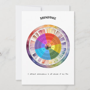 Carte d'affirmation positive d'abondance