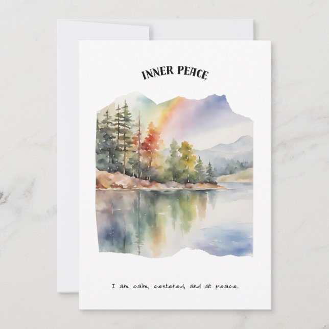 Carte d'affirmation positive de la paix intérieure (Devant)