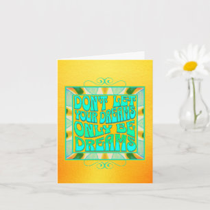 Carte d'affirmation positive du devis de rêve de n