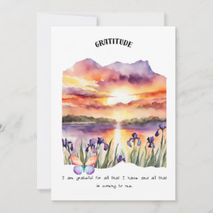 Carte d'affirmation positive Gratitude