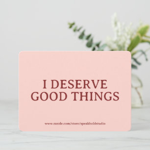 Carte d'affirmation positive personnalisée pour fe