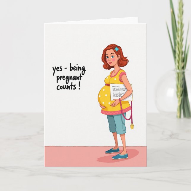 Carte d'affirmation pour la fête des futures mères (Devant)