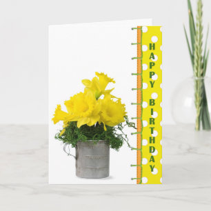 Carte Daffodil Birthday Bouquet