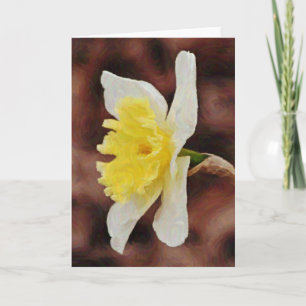 Carte Daffodique Impressionniste Gouache Artsy Note Card