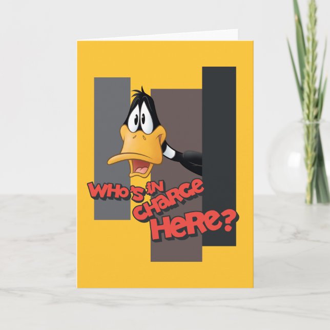 Carte DAFFY DUCK™ "Qui est responsable ici" (Devant)