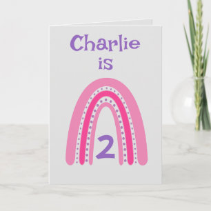 Carte d'âge d'anniversaire Rainbow