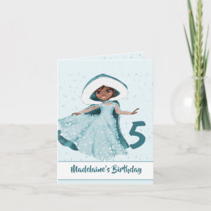 Carte d'âge de forêt d'anniversaire de princesse d