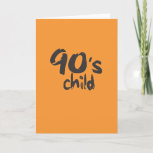 Carte d'âge pour enfants des années 90