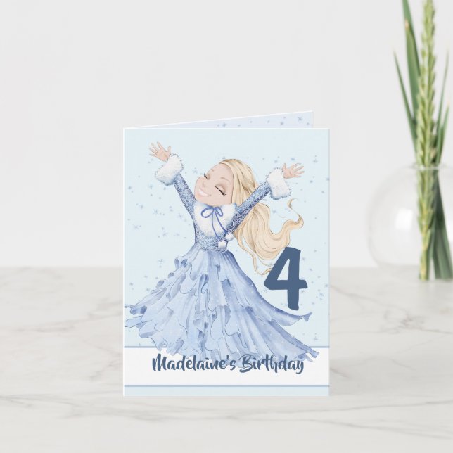 Carte d'âge pour l'anniversaire de la princesse de (Devant)