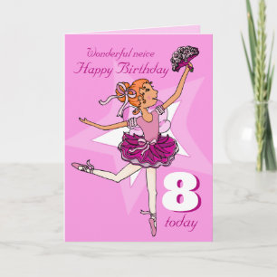 Carte d'âge rose violet de Neice ballerina