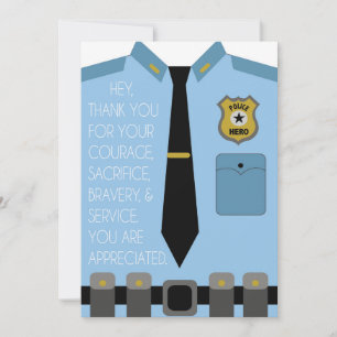 Carte d'agent de police Merci