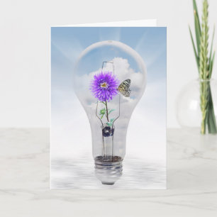 Carte Dahlia en ampoule