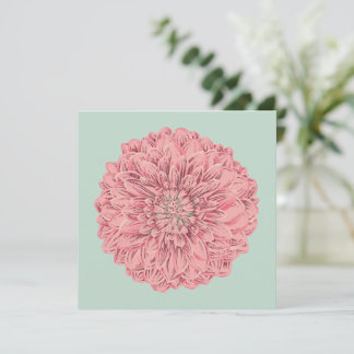 Carte Dahlie rose