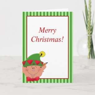 Carte d'aide d'ELF Père Noël de Noël de vacances