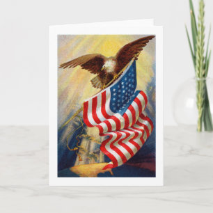 Carte d'aigle patriotique