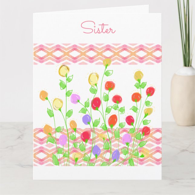 Carte Dainty Artsy Floral (Devant)