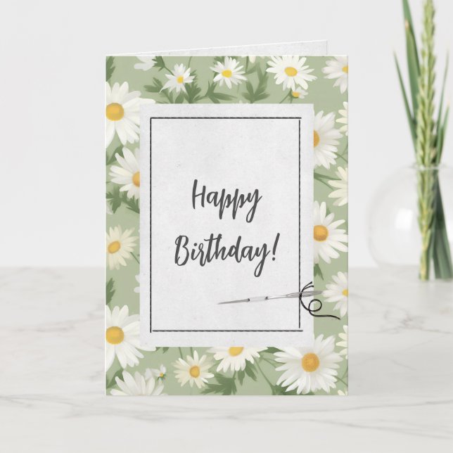 Carte Daisées d'été et Aiguilles Anniversaire (Devant)