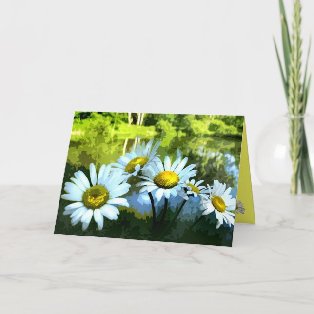 Carte Daisies à l'anniversaire de l'étang (Devant)