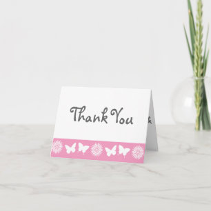 Carte Daisies and Butterflies dans Petal Pink Note