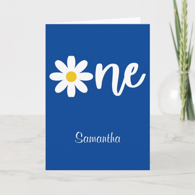 Carte Daisy 1er anniversaire (Devant)