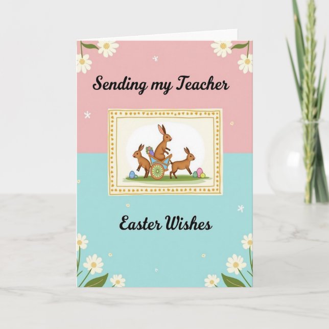 Carte Daisy Blooms Easter Wishes Card (Devant)